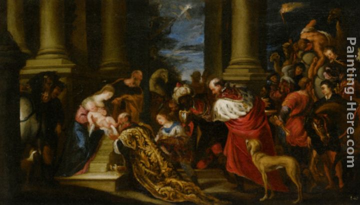 The Adoration of the Magi painting - Juan Antonio Frias y Escalante The Adoration of the Magi art painting